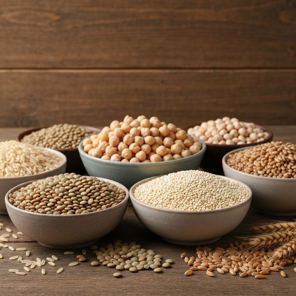 Hülsenfrüchte und Vollkornprodukte